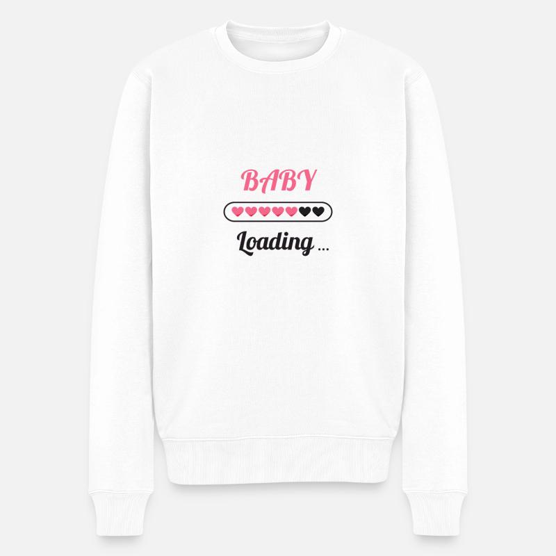 Cadeau de grossesse pour bébé - Pull Premium bio Homme - blanc
