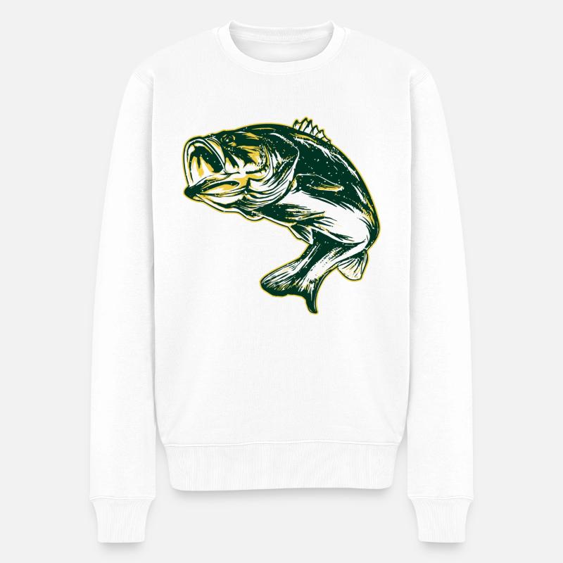 poisson - Pull Premium bio Homme - blanc