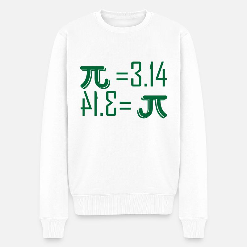 Pi 3,14 Pi Day Geschenk - Männer Premium Bio Pullover - Weiß