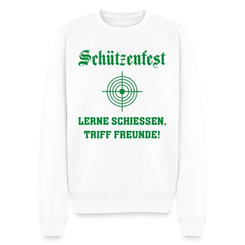 Schützenfest Freunde - Männer Premium Bio Pullover - Weiß - Vorne - Thijin (182cm)