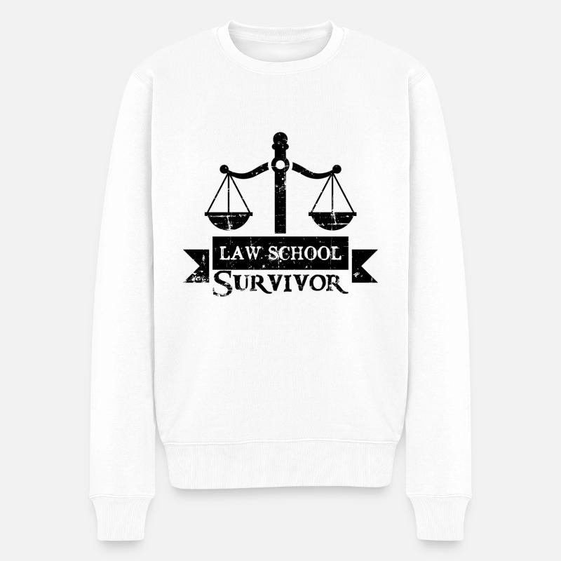 Cadeau de survivant d'école de droit - Pull Premium bio Homme - blanc