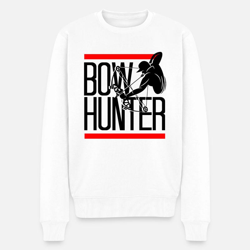Bowhunter - Männer Premium Bio Pullover - Weiß