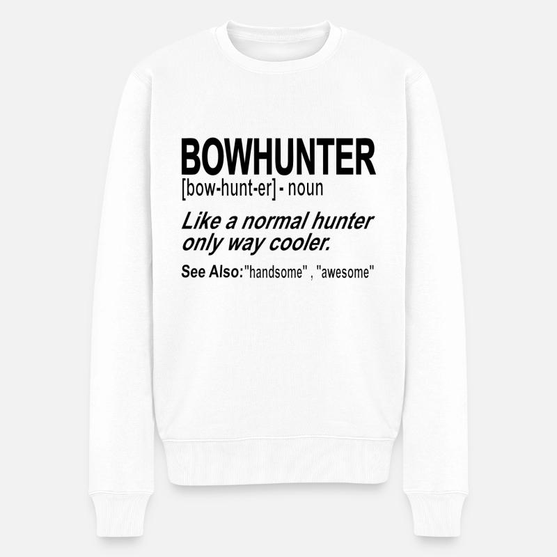 Bowhunter - Männer Premium Bio Pullover - Weiß