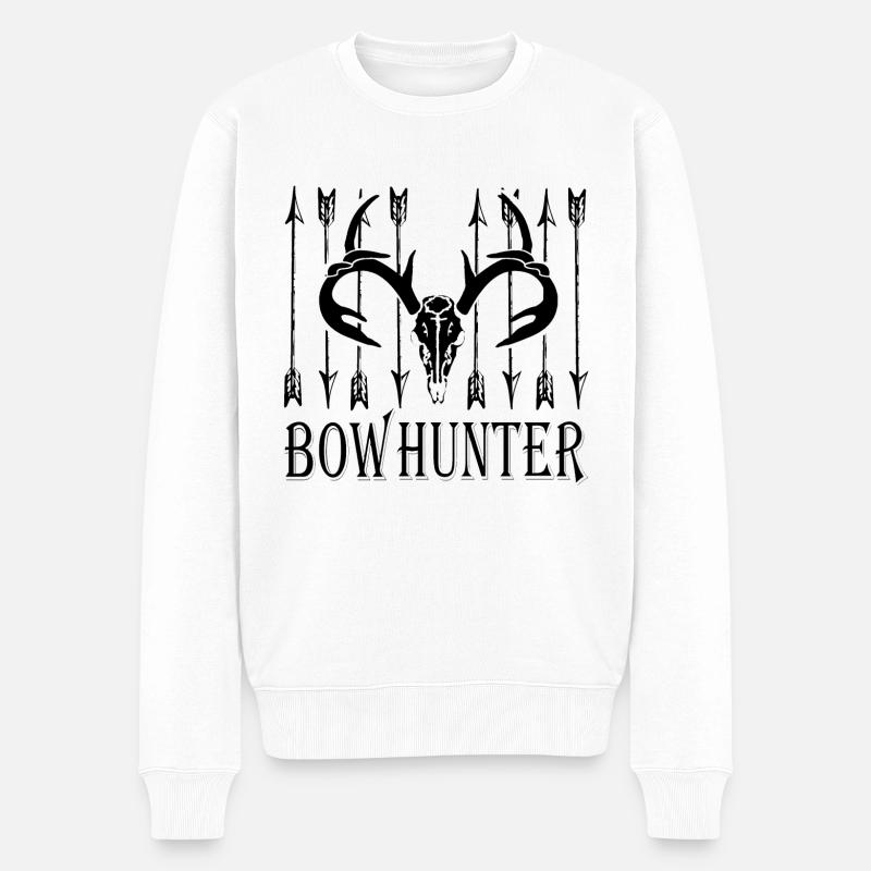 Bowhunter - Männer Premium Bio Pullover - Weiß