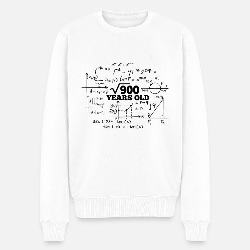 30 Years Mathe Geschenk - Männer Premium Bio Pullover - Weiß