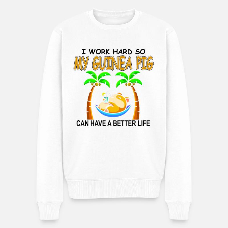 cobayes - Pull Premium bio Homme - blanc