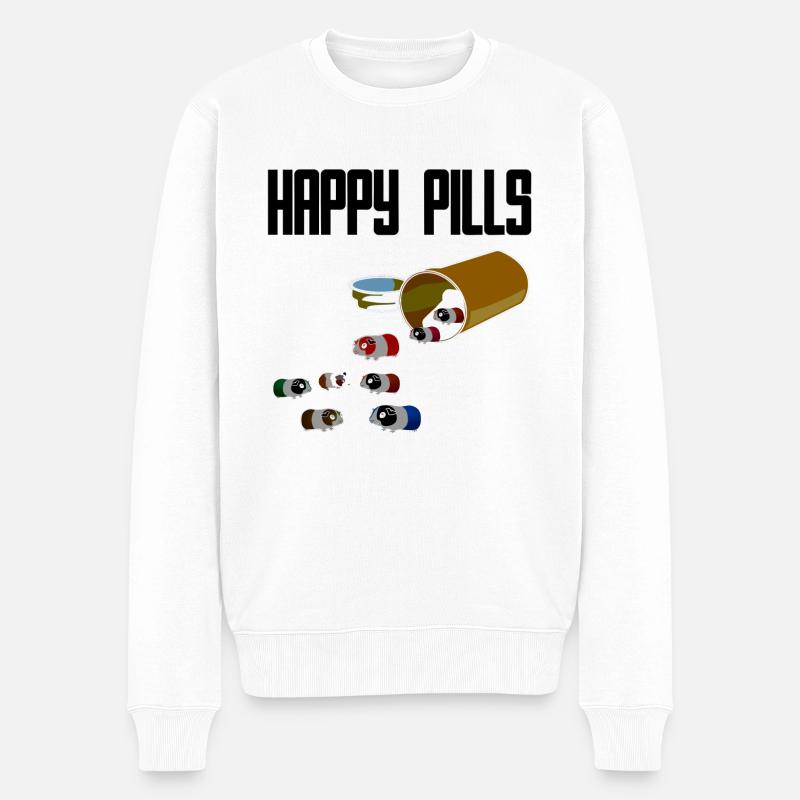 Meerschweinchen - Männer Premium Bio Pullover - Weiß