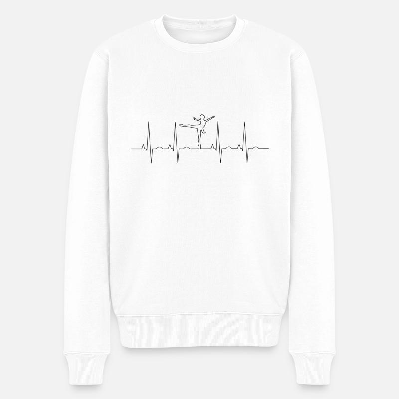 Ballett - Männer Premium Bio Pullover - Weiß