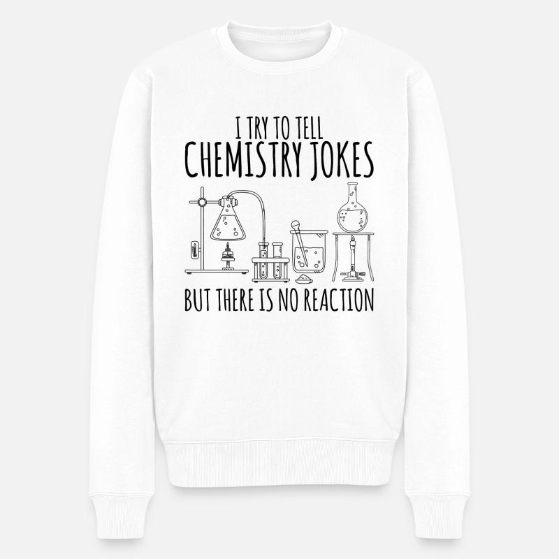 Chemie Labor Kolben Spruch Geschenk - Männer Premium Bio Pullover - Weiß