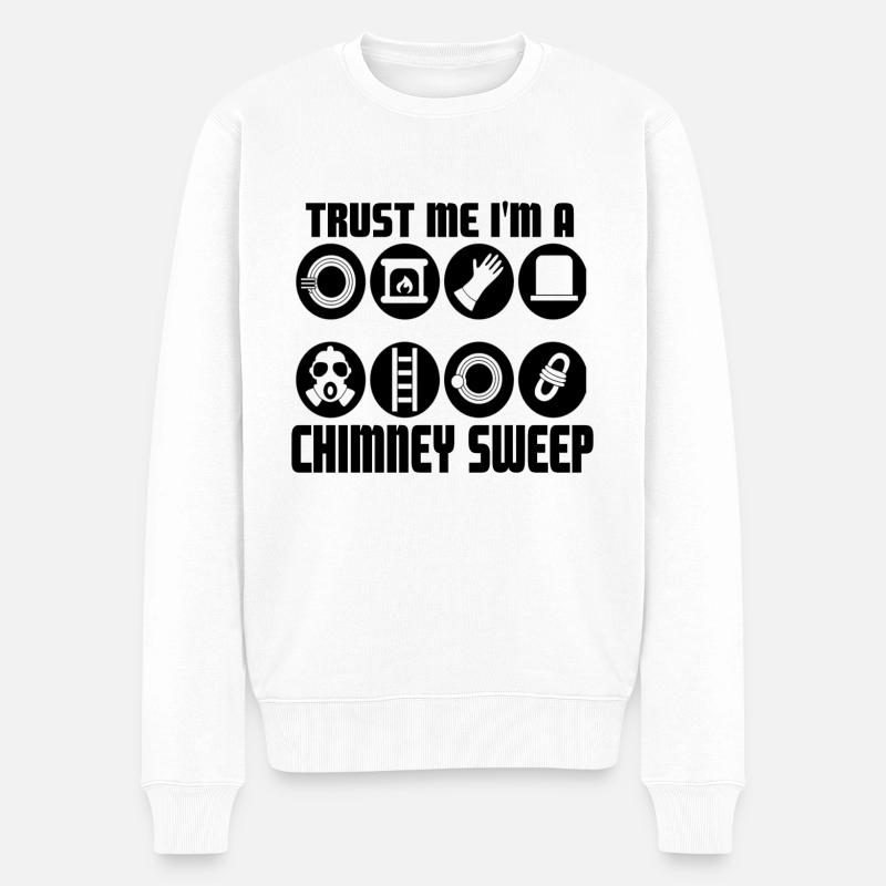Schornsteinfeger - Männer Premium Bio Pullover - Weiß