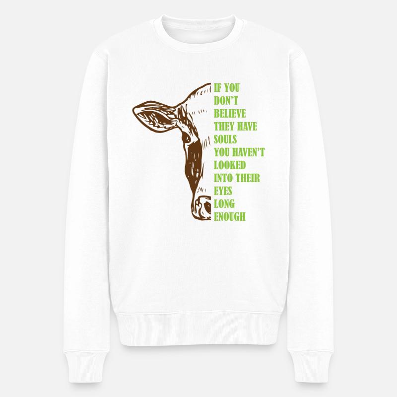 Animal rights Vegan Geschenk - Männer Premium Bio Pullover - Weiß