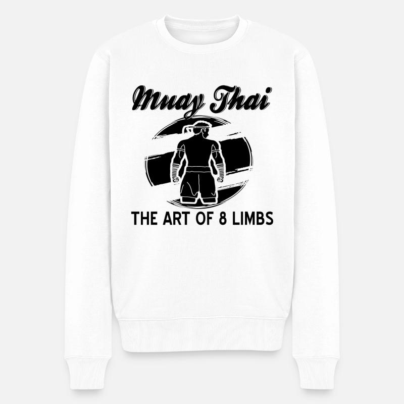 Muay Thai - Pull Premium bio Homme - blanc