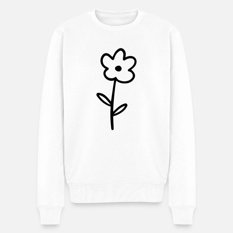 fleur - Pull Premium bio Homme - blanc