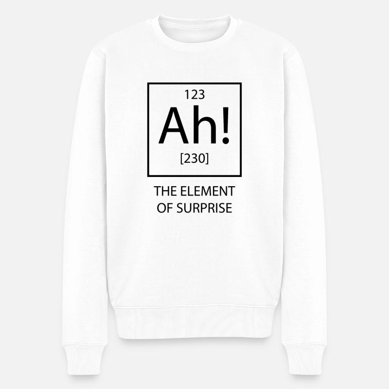 Ah the Element of Surprise Chemie Geschenk - Männer Premium Bio Pullover - Weiß