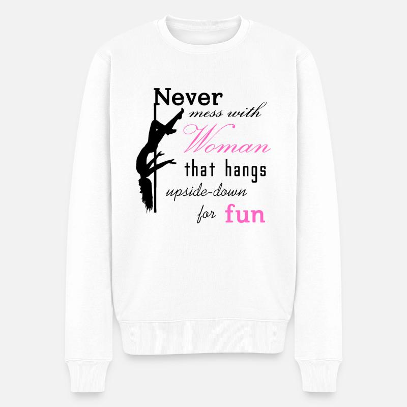 Pole Dance - Männer Premium Bio Pullover - Weiß