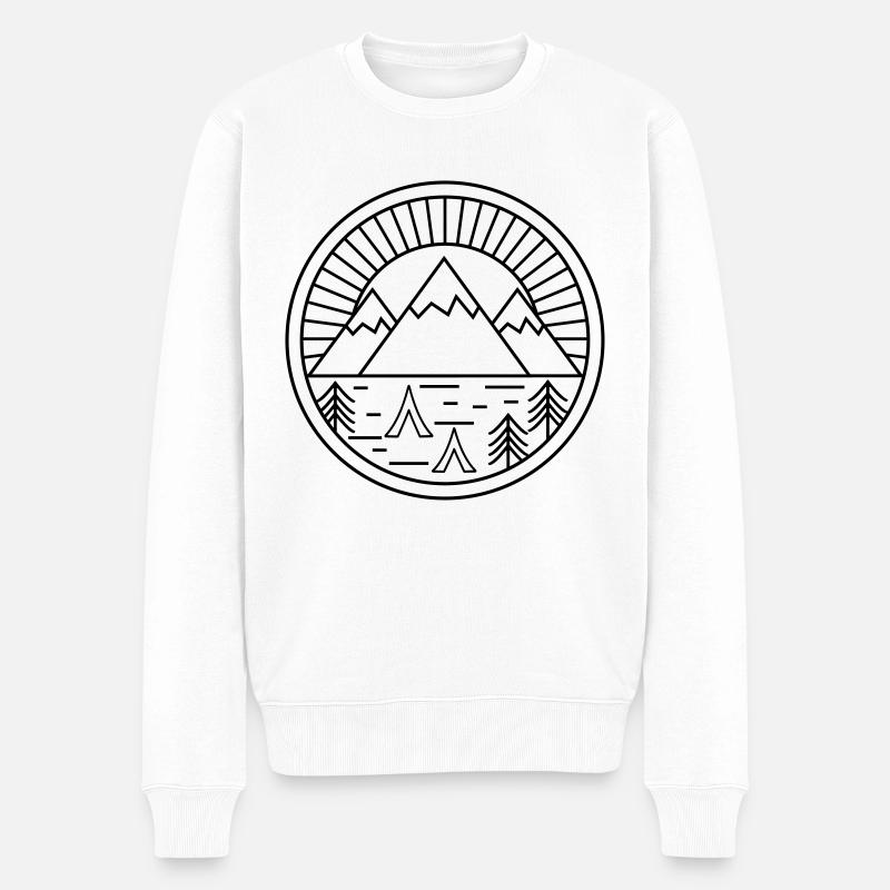 camping - Pull Premium bio Homme - blanc