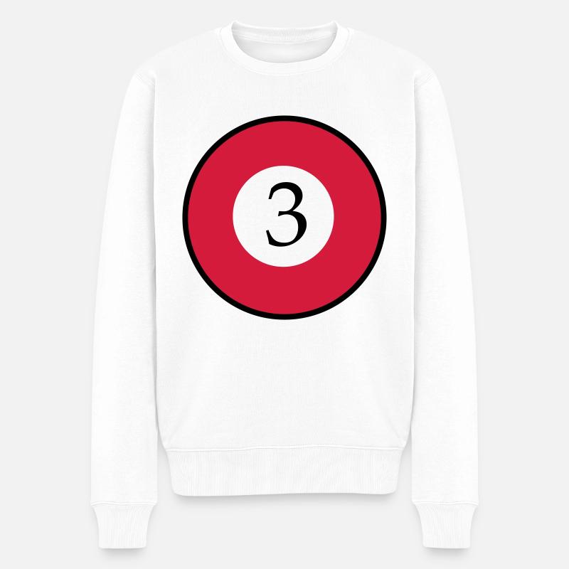 Billard - Männer Premium Bio Pullover - Weiß