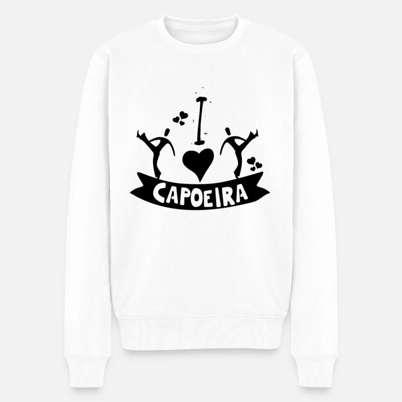 Capoeira - Männer Premium Bio Pullover - Weiß