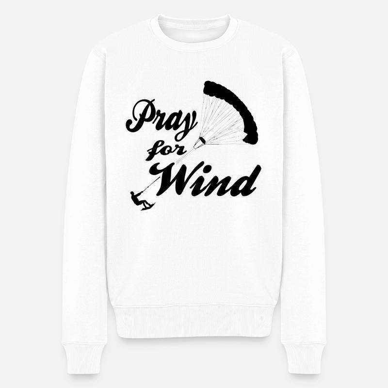 Kitesurf - Pull Premium bio Homme - blanc