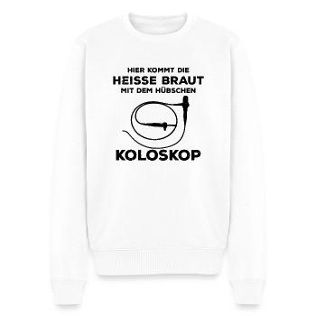 Ärztin Sprüche lustig Koloskop Endoskopie Geschenk - Männer Premium Bio Pullover - Weiß - Vorne - Thijin (182cm)