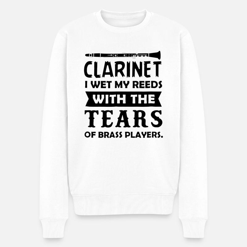 Clarinette - Pull Premium bio Homme - blanc