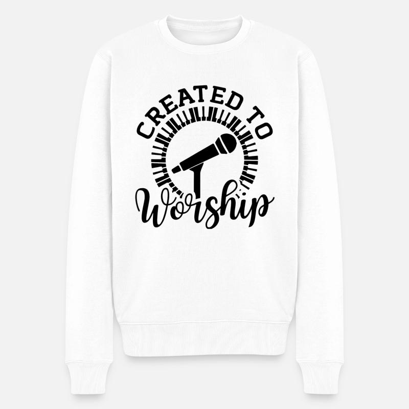 Piano - Pull Premium bio Homme - blanc