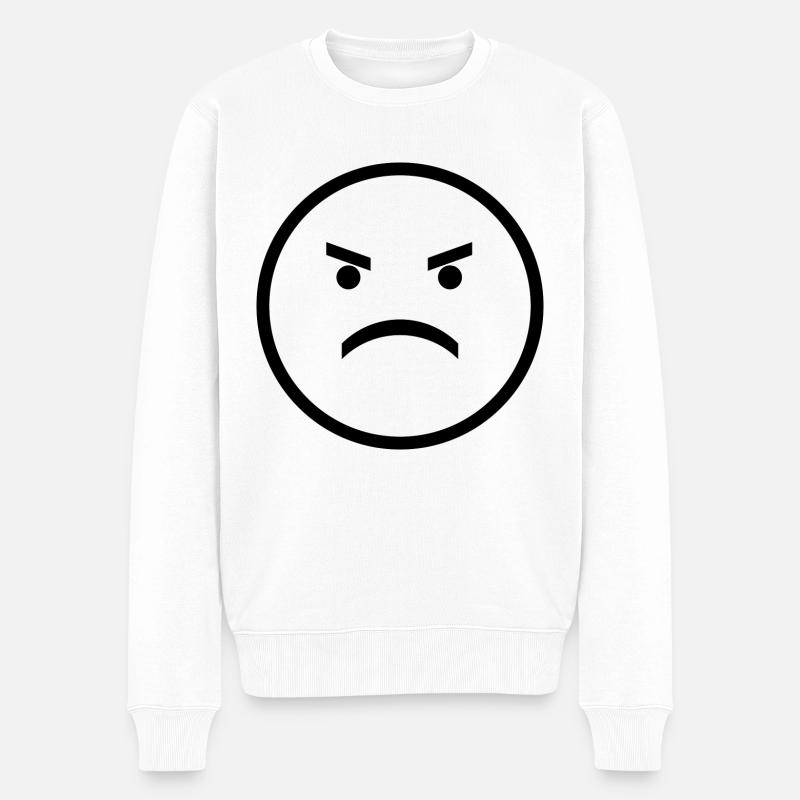 angry 2026756 - Männer Premium Bio Pullover - Weiß