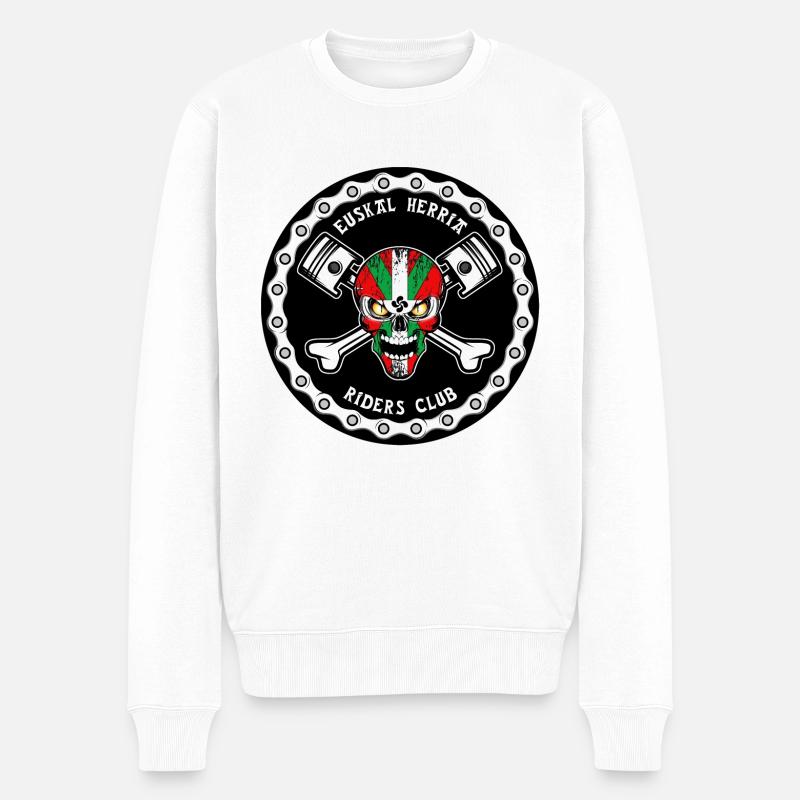 Basques Riders Club 01 - Pull Premium bio Homme - blanc