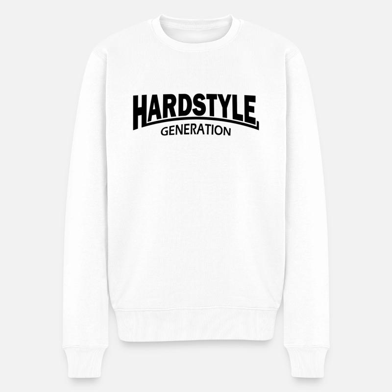 Hardstyle Generation - Männer Premium Bio Pullover - Weiß
