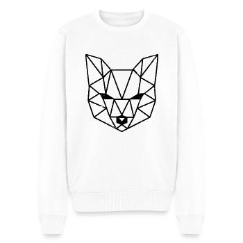 Fox. Geometrical. - Männer Premium Bio Pullover - Weiß - Vorne - Thijin (182cm)