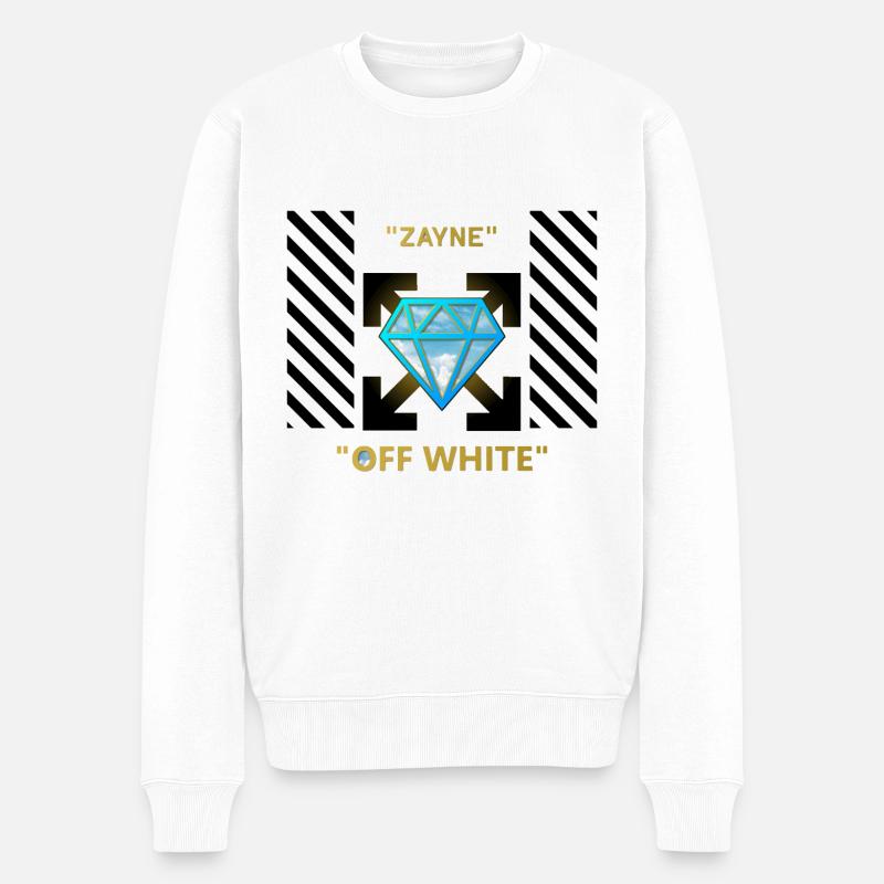 Zayne - 0ff Blanc 2 - Pull Premium bio Homme - blanc