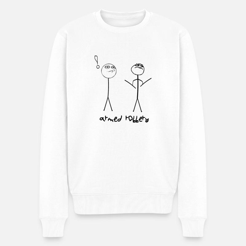 Armed robbery - Männer Premium Bio Pullover - Weiß