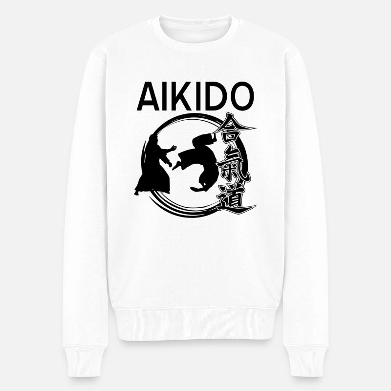 Aïkido - Pull Premium bio Homme - blanc