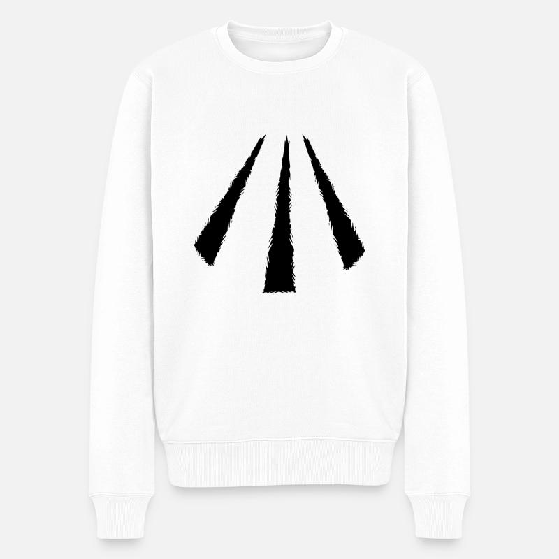 Keltisches Symbol Awen - Männer Premium Bio Pullover - Weiß