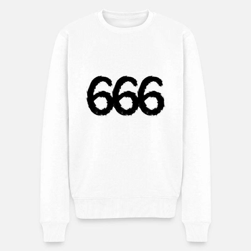 Symbole du numéro 666 - Pull Premium bio Homme - blanc