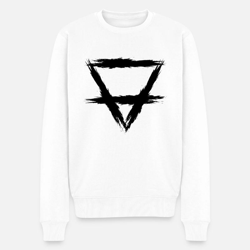 Element Symbol Erde - Männer Premium Bio Pullover - Weiß