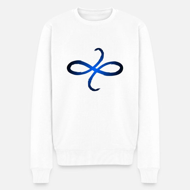Symboles celtiques amitié bleu - Pull Premium bio Homme - blanc
