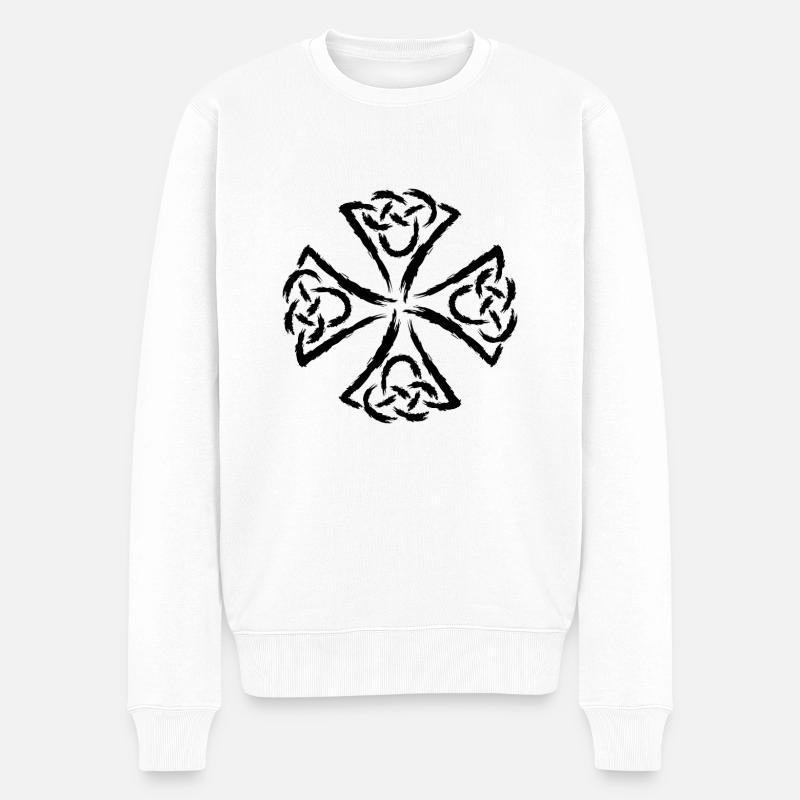 Symboles celtiques - Pull Premium bio Homme - blanc