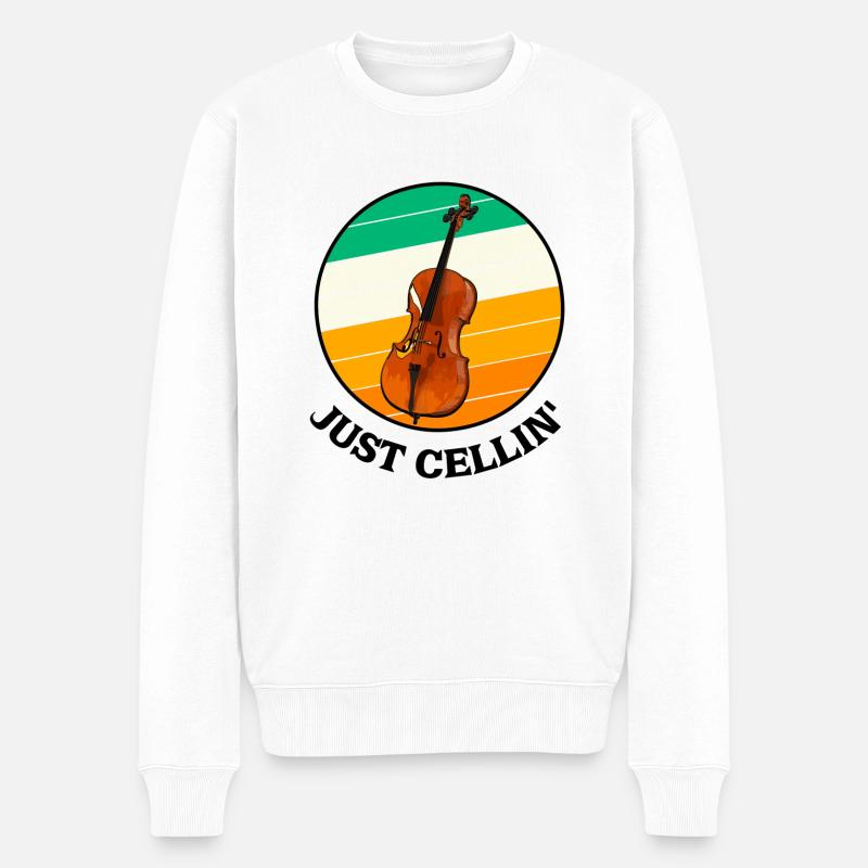 Cello - Männer Premium Bio Pullover - Weiß