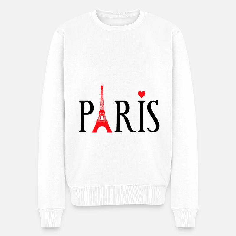 Paris Amour - Pull Premium bio Homme - blanc