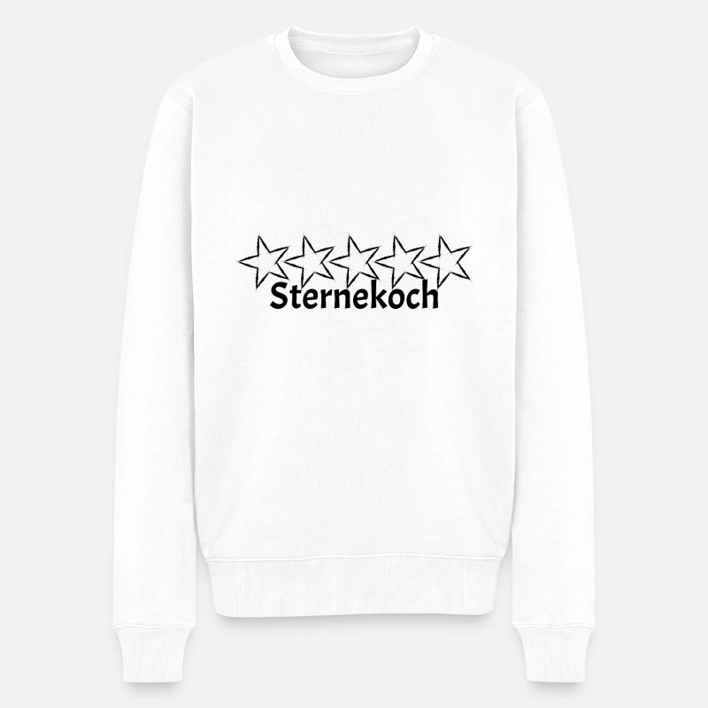 5 Sternekoch - Männer Premium Bio Pullover - Weiß