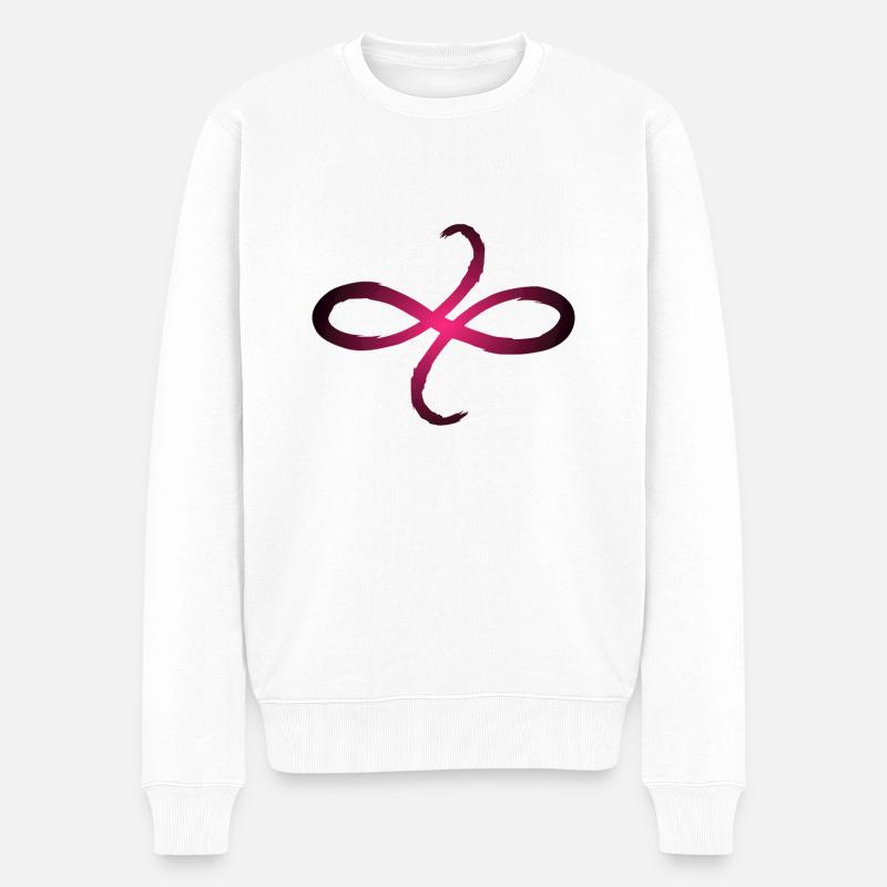 Keltische Symbole Freundschaft Symbol - Männer Premium Bio Pullover - Weiß