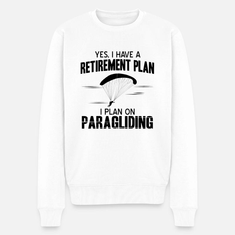 Paragliding - Männer Premium Bio Pullover - Weiß