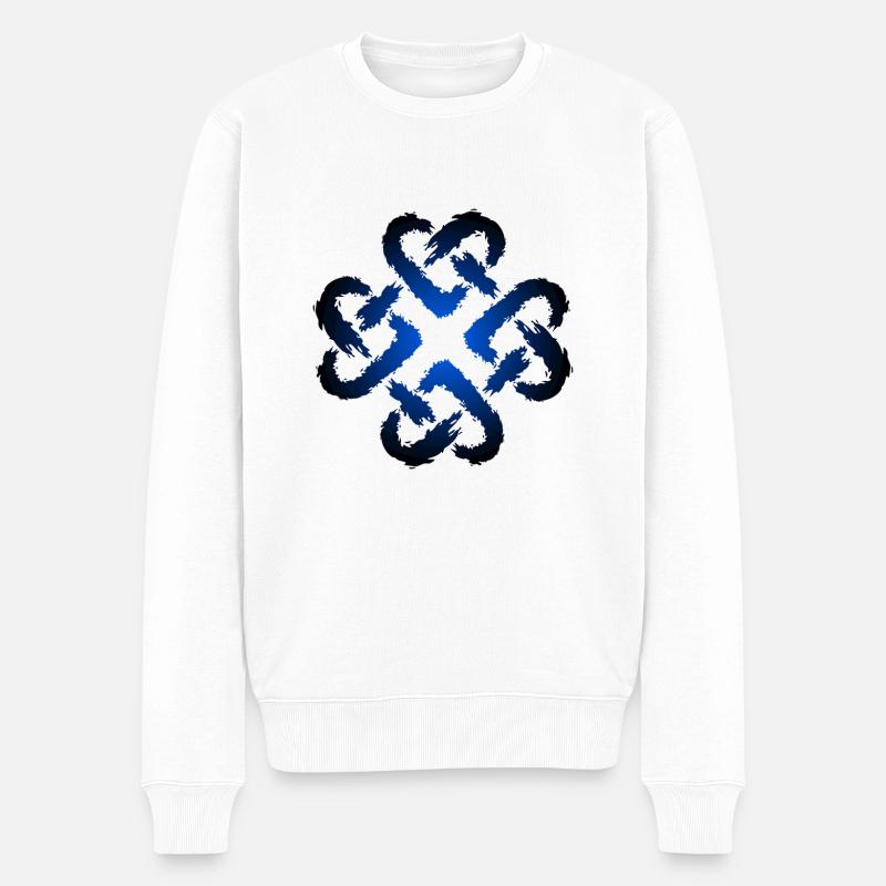 Keltische Knoten Herz Unendlichkeit Endlos - Männer Premium Bio Pullover - Weiß