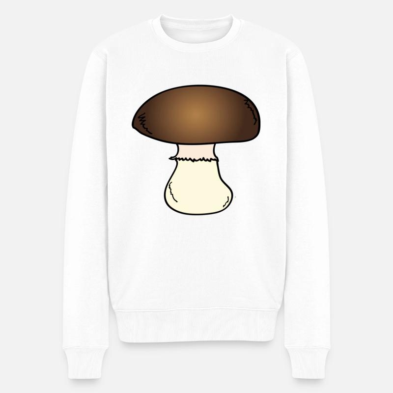 Pilz - Männer Premium Bio Pullover - Weiß