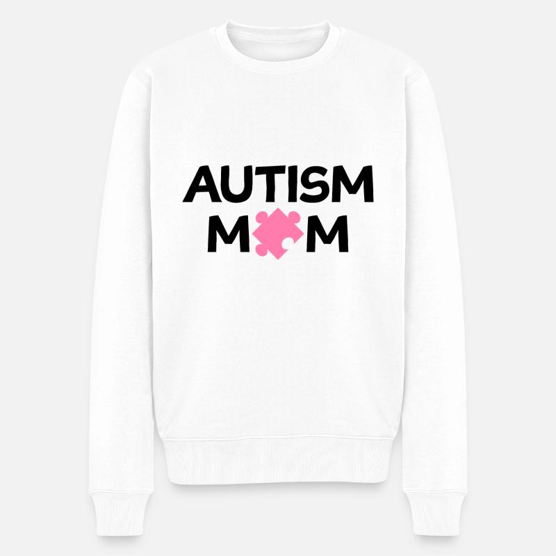 Autism Mom Autistic Awareness Geschenk - Männer Premium Bio Pullover - Weiß