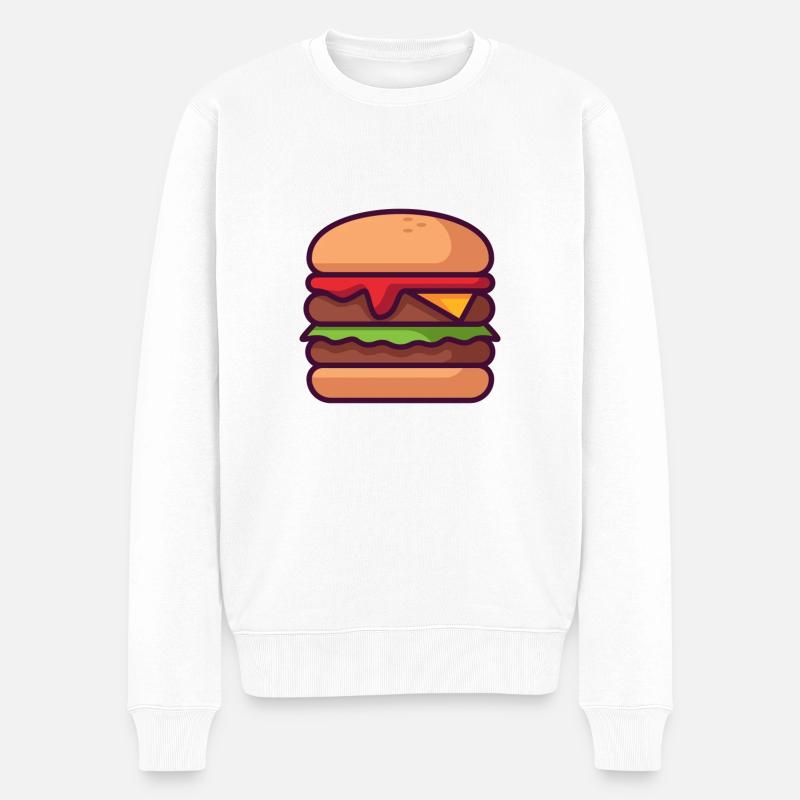 Hamburger - Männer Premium Bio Pullover - Weiß