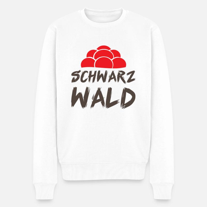 Schwarzwald Bollenhut Schwarzwälder Geschenk - Männer Premium Bio Pullover - Weiß