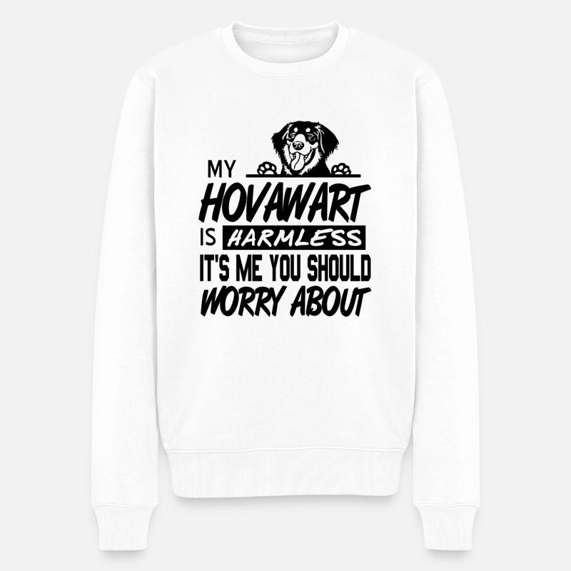 Chien Hovawart - Pull Premium bio Homme - blanc