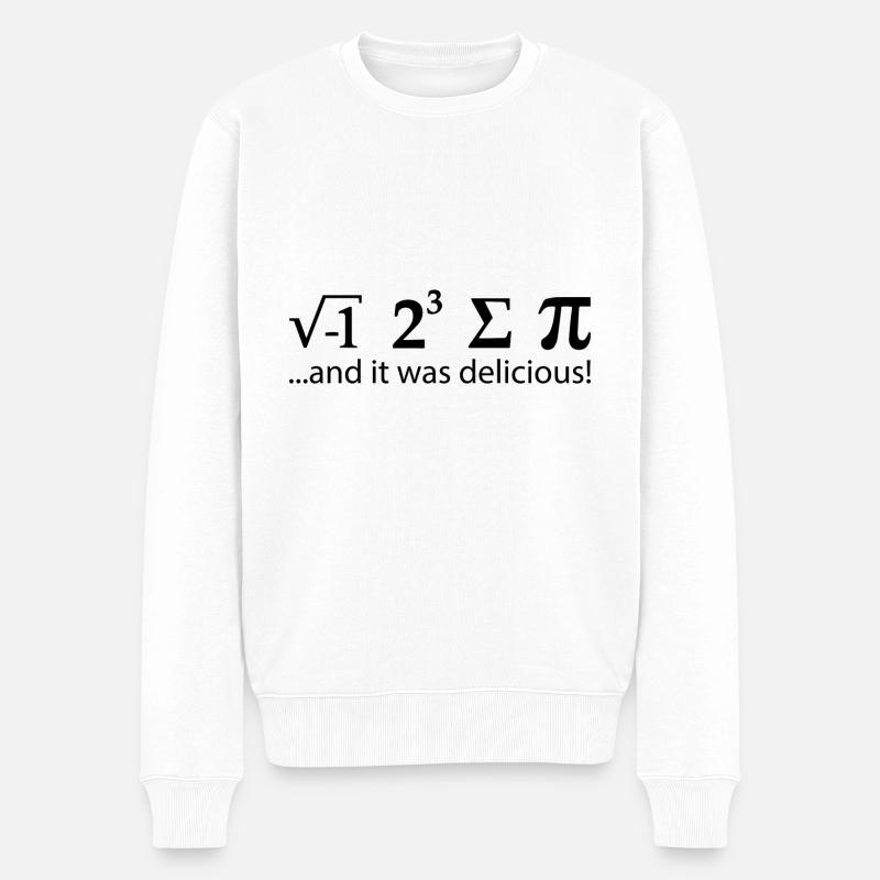 I ate some pie Pi Math Mathe Spruch Delicious - Männer Premium Bio Pullover - Weiß
